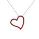 3 - Avery Red Garnet Heart Pendant 