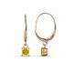 1 - Qiana Yellow Sapphire (4mm) Solitaire Dangling Earrings 