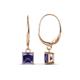 1 - Qiana Iolite (5.5mm) Solitaire Dangling Earrings 