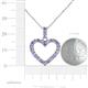 5 - Zylah Tanzanite and Diamond Heart Pendant 