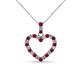 2 - Zylah Ruby and Diamond Heart Pendant 