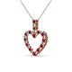 3 - Zylah Ruby and Diamond Heart Pendant 