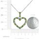 5 - Zylah Green Garnet and Diamond Heart Pendant 