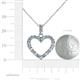 5 - Zylah Aquamarine and Diamond Heart Pendant 