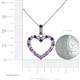 5 - Zylah Amethyst and Diamond Heart Pendant 