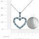 5 - Zylah Blue Topaz and Diamond Heart Pendant 