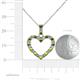 5 - Zylah Peridot and Diamond Heart Pendant 