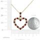 5 - Zylah Red Garnet and Diamond Heart Pendant 