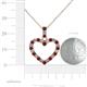 5 - Zylah Red Garnet and Diamond Heart Pendant 