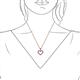 6 - Zylah Red Garnet and Diamond Heart Pendant 