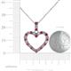 5 - Zylah Rhodolite Garnet and Diamond Heart Pendant 