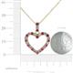 5 - Zylah Rhodolite Garnet and Diamond Heart Pendant 