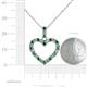 5 - Zylah Emerald and Diamond Heart Pendant 