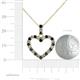 5 - Zylah Black and White Diamond Heart Pendant 