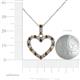 5 - Zylah Smoky Quartz and Diamond Heart Pendant 