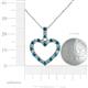 5 - Zylah London Blue Topaz and Diamond Heart Pendant 