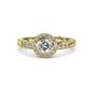 4 - Meir Diamond Halo Engagement Ring 