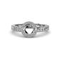 3 - Meir Semi Mount Engraved Halo Engagement Ring 