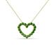 2 - Zayna Green Garnet Heart Pendant 