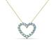 2 - Zayna Aquamarine Heart Pendant 
