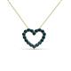 2 - Zayna Blue Diamond Heart Pendant 