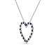 3 - Elaina Blue Sapphire and Diamond Heart Pendant 
