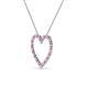 3 - Elaina Pink Sapphire and Diamond Heart Pendant 
