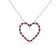 2 - Elaina Ruby and Diamond Heart Pendant 