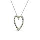 3 - Elaina Green Garnet and Diamond Heart Pendant 