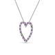 3 - Elaina Amethyst and Diamond Heart Pendant 