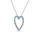 3 - Elaina Blue Topaz and Diamond Heart Pendant 
