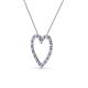 3 - Elaina Iolite and Diamond Heart Pendant 