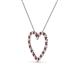 3 - Elaina Red Garnet and Diamond Heart Pendant 
