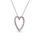 3 - Elaina Rhodolite Garnet and Diamond Heart Pendant 