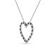 3 - Elaina Black and White Diamond Heart Pendant 
