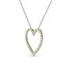 3 - Elaina Yellow Sapphire and Diamond Heart Pendant 