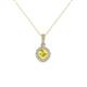 1 - Azaria Yellow Sapphire and Diamond Halo Pendant 
