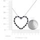 5 - Elaina Blue Sapphire and Diamond Heart Pendant 