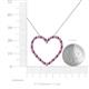 5 - Elaina Pink Sapphire and Diamond Heart Pendant 