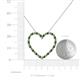 5 - Elaina Green Garnet and Diamond Heart Pendant 