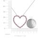 5 - Elaina Pink Tourmaline and Diamond Heart Pendant 