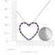 5 - Elaina Amethyst and Diamond Heart Pendant 