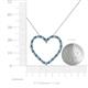 5 - Elaina Blue Topaz and Diamond Heart Pendant 