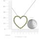 5 - Elaina Peridot and Diamond Heart Pendant 