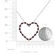 5 - Elaina Red Garnet and Diamond Heart Pendant 