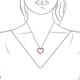 6 - Elaina Red Garnet and Diamond Heart Pendant 