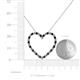 5 - Elaina Black and White Diamond Heart Pendant 