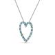 3 - Elaina London Blue Topaz and Diamond Heart Pendant 