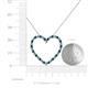 5 - Elaina London Blue Topaz and Diamond Heart Pendant 