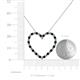 5 - Elaina Blue and White Diamond Heart Pendant 